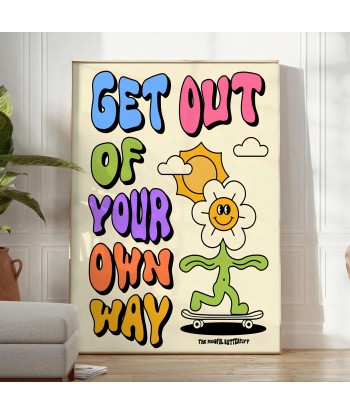 Get Out Of Your Own Way Graphic Groovy Poster soldes