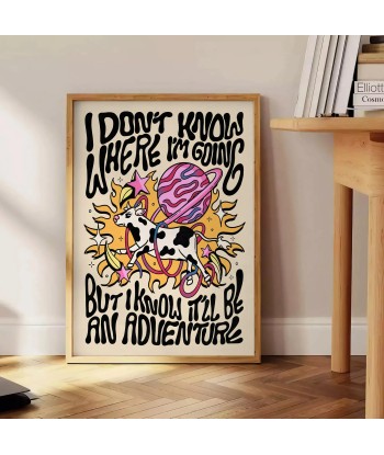 I Dont Know Where Am Going Groovy Poster Découvrez la collection