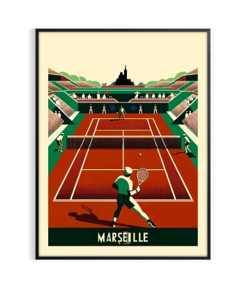 Marseille Tennis Poster Faites des économies