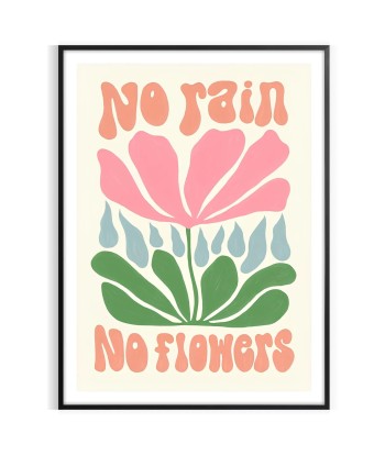 No Rain Flowers Groovy Wall Print acheter en ligne