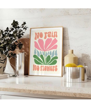 No Rain Flowers Groovy Wall Print acheter en ligne