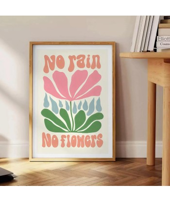 No Rain Flowers Groovy Wall Print acheter en ligne