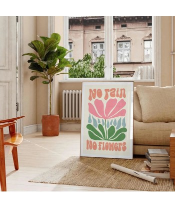 No Rain Flowers Groovy Wall Print acheter en ligne