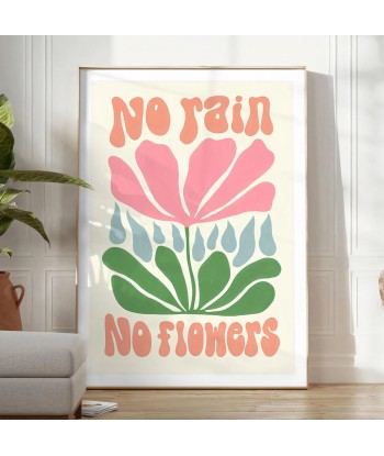 No Rain Flowers Groovy Wall Print acheter en ligne