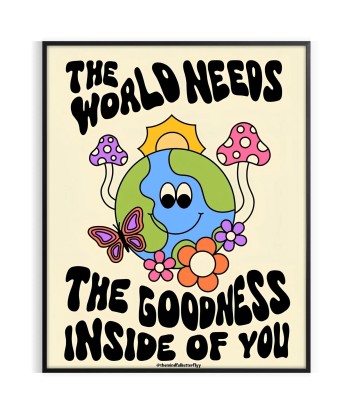 The World Need Groovy Art Print Découvrez la collection