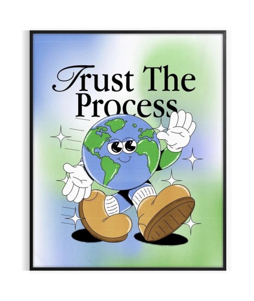 Trust The Process Groovy Art Print meilleur choix