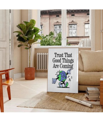 Trust That Godd Things Are Coming Groovy Art Print votre