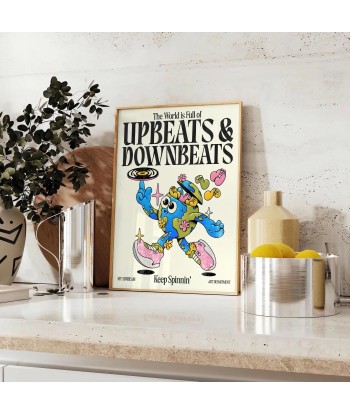 Upbeats And Downbeats Keep Spininnin Groovy Wall Art prix