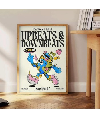 Upbeats And Downbeats Keep Spininnin Groovy Wall Art prix