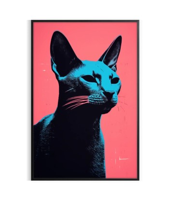 Affiche Animal Chat 4 brillant des détails fins