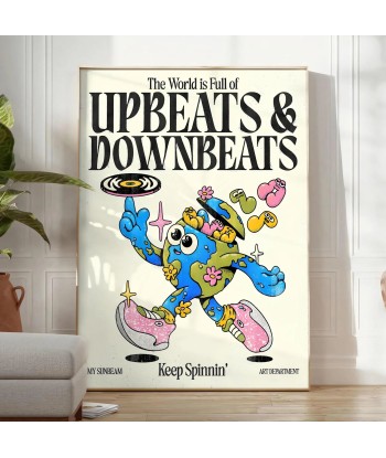 Upbeats And Downbeats Keep Spininnin Groovy Wall Art prix