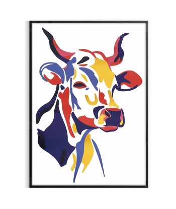 Affiche Animal Coloré Vache Comparez plus de prix