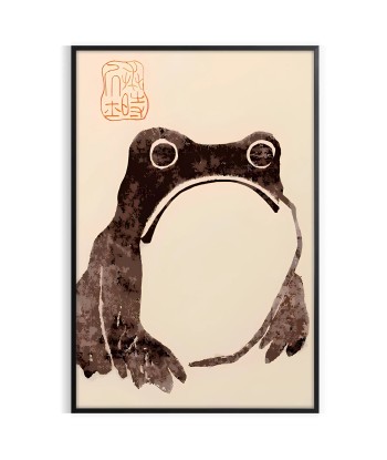 Unimpressed Frog Matsumoto Hoji Japan Poster brillant des détails fins