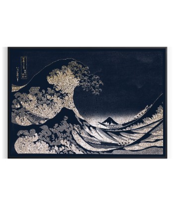 Black Hokusai Japan Wall Art hantent personnes