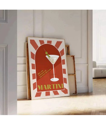 Martini Poster Cocktail Wall Print rembourrage situé sous