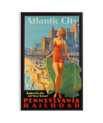 Amérique Atlantic City Railroad Voyage Affiche chez Cornerstreet bien 