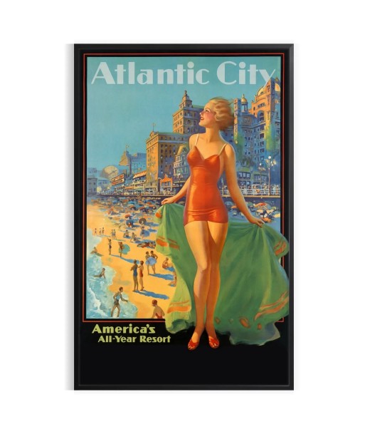 Amérique Atlantic City Voyage Affiche outlet