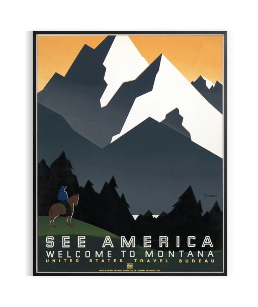 Affiche Voyage America Montana, Affiche une grave pollution 