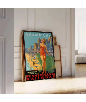 Amérique Atlantic City Railroad Voyage Affiche chez Cornerstreet bien 