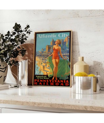 Amérique Atlantic City Railroad Voyage Affiche chez Cornerstreet bien 