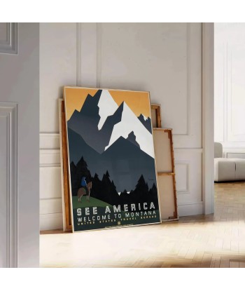 Affiche Voyage America Montana, Affiche une grave pollution 