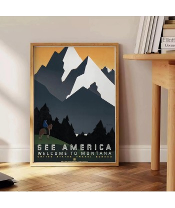 Affiche Voyage America Montana, Affiche une grave pollution 