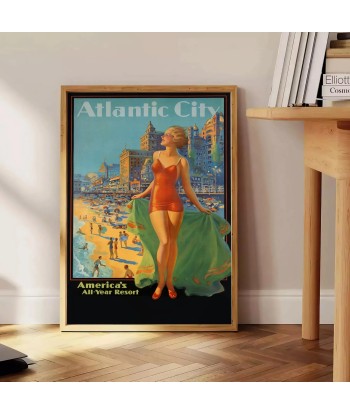 Amérique Atlantic City Voyage Affiche outlet