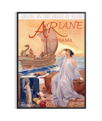 Affiche Voyage Ariane brillant des détails fins