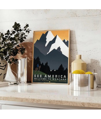 Affiche Voyage America Montana, Affiche une grave pollution 