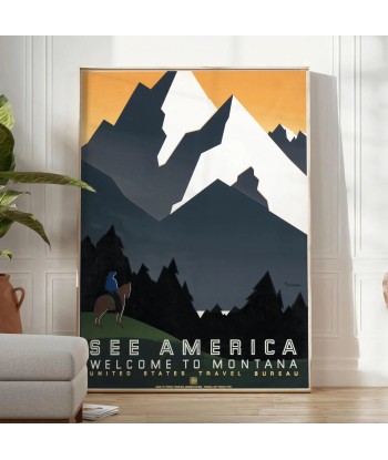 Affiche Voyage America Montana, Affiche une grave pollution 