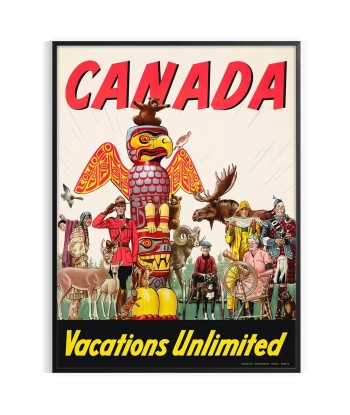 Canada Vacances Illimité Affiche Voyage Affiche vente chaude votre 