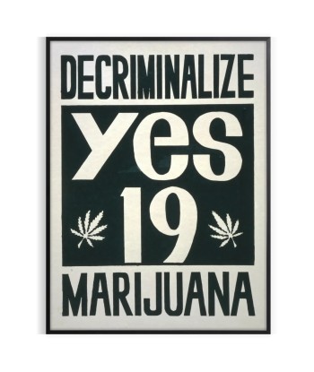 Décriminaliser Marijuana Poster Vintage destockage