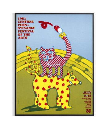 Affiche Vintage Festivals Affiches rembourrage situé sous