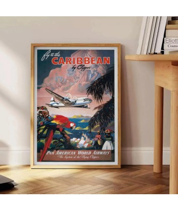 Envolez-Vous Vers Les Caraïbes, Affiche Voyage Affiche destockage