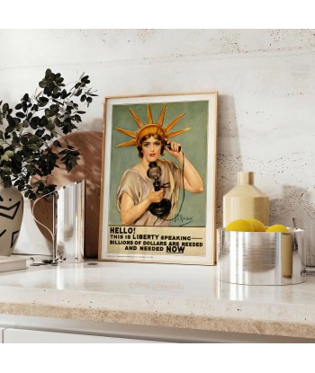 Bonjour, C'Est Liberty Speaking Vintage Poster de France