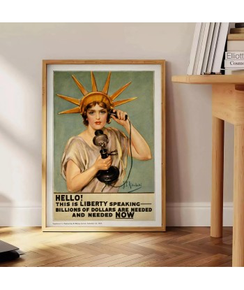 Bonjour, C'Est Liberty Speaking Vintage Poster de France