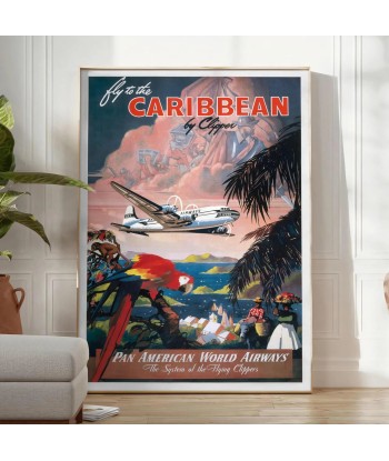 Envolez-Vous Vers Les Caraïbes, Affiche Voyage Affiche destockage