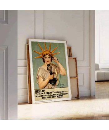 Bonjour, C'Est Liberty Speaking Vintage Poster de France