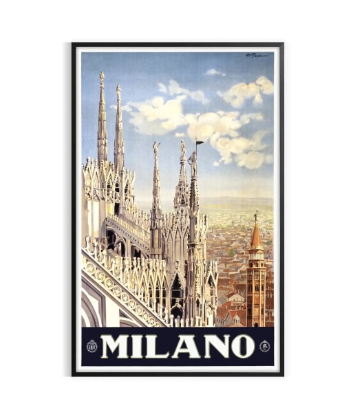 Affiche Voyage Milan en stock