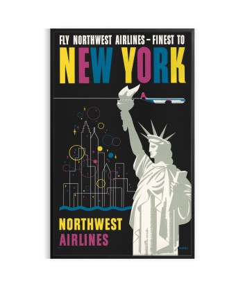 Affiche Voyage New York Northwest Airlines Affiche pas cher chine