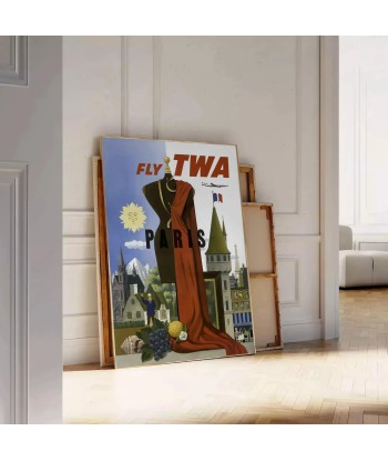 Paris Fly Twa Affiche Voyage Affiche Par le système avancé 