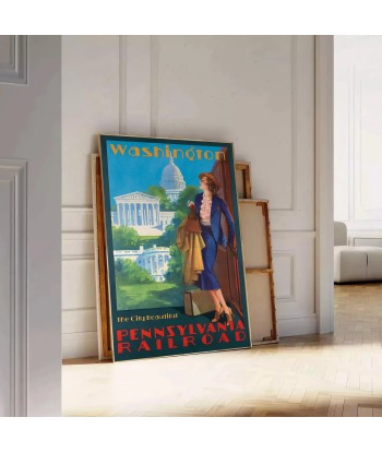 Affiche Voyage Maison Blanche Chemin Fer Pennsylvanie Poster 2023