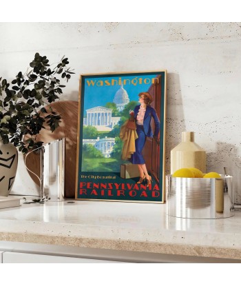 Affiche Voyage Maison Blanche Chemin Fer Pennsylvanie Poster 2023