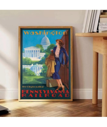 Affiche Voyage Maison Blanche Chemin Fer Pennsylvanie Poster 2023