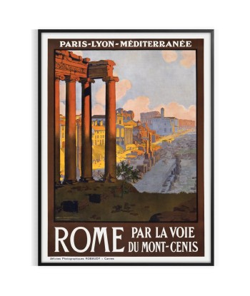 Rome Par Voie Mont Cenis Voyage Poster Affiche les muscles