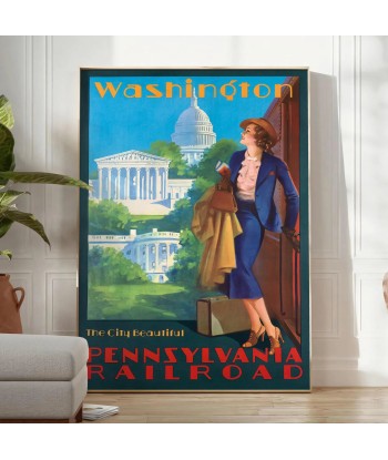 Affiche Voyage Maison Blanche Chemin Fer Pennsylvanie Poster 2023