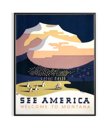 Voir L'Affiche Voyageamerica Montana Poster des créatures d'habitude