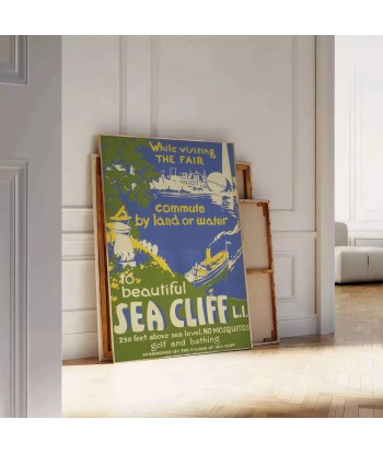 Affiche Voyage Falaise Mer est présent 