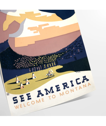 Voir L'Affiche Voyageamerica Montana Poster des créatures d'habitude