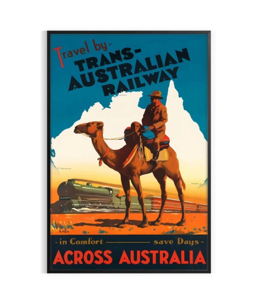 Affiche Voyage Chemin Fer Trans-Australie Poster Vous souhaitez 